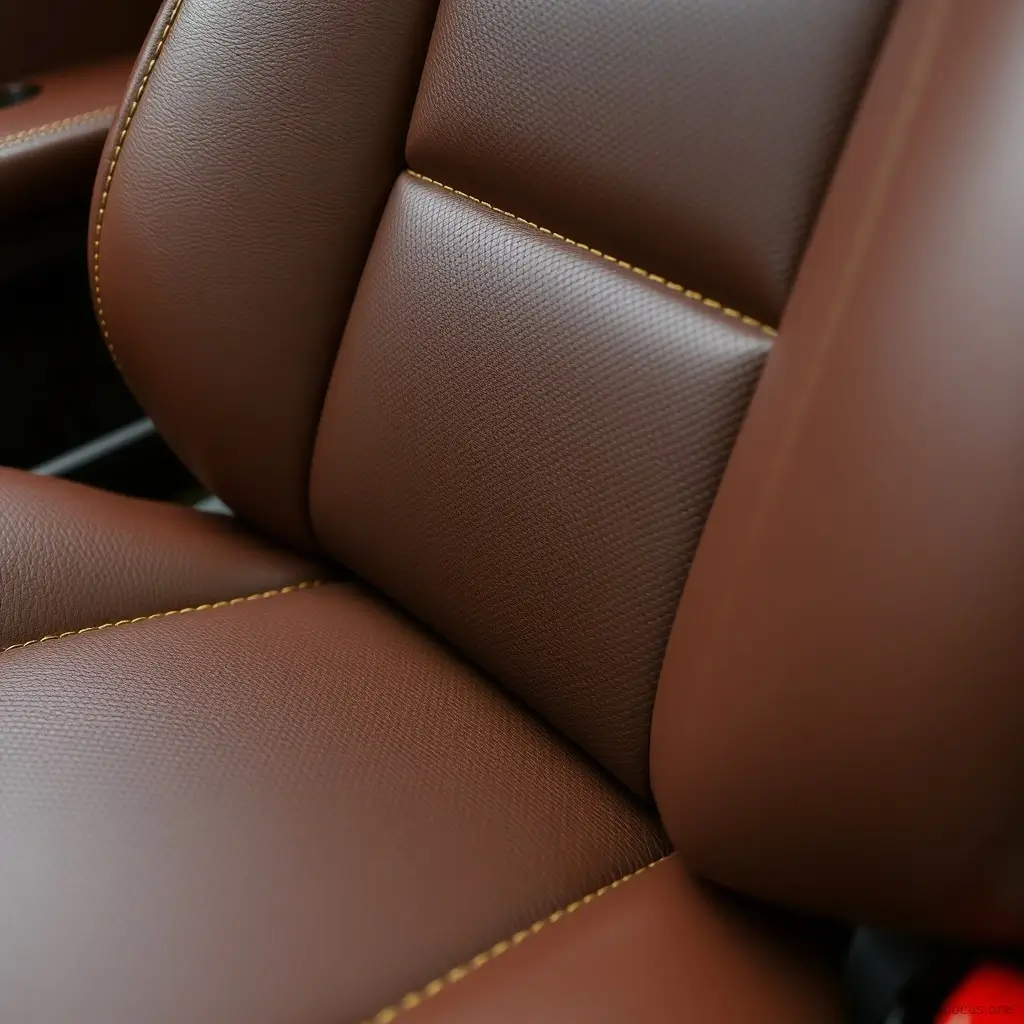 Custom leather seat stitching